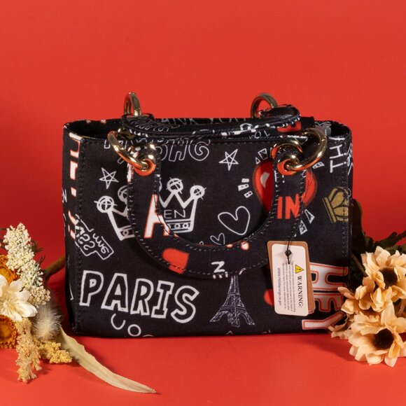 3 AM Forever Fashionnovab Graffiti Bag Clutches Color black - Picture 4 of 9